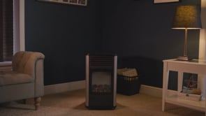 Manhattan Living Flame Stove - Burgundy