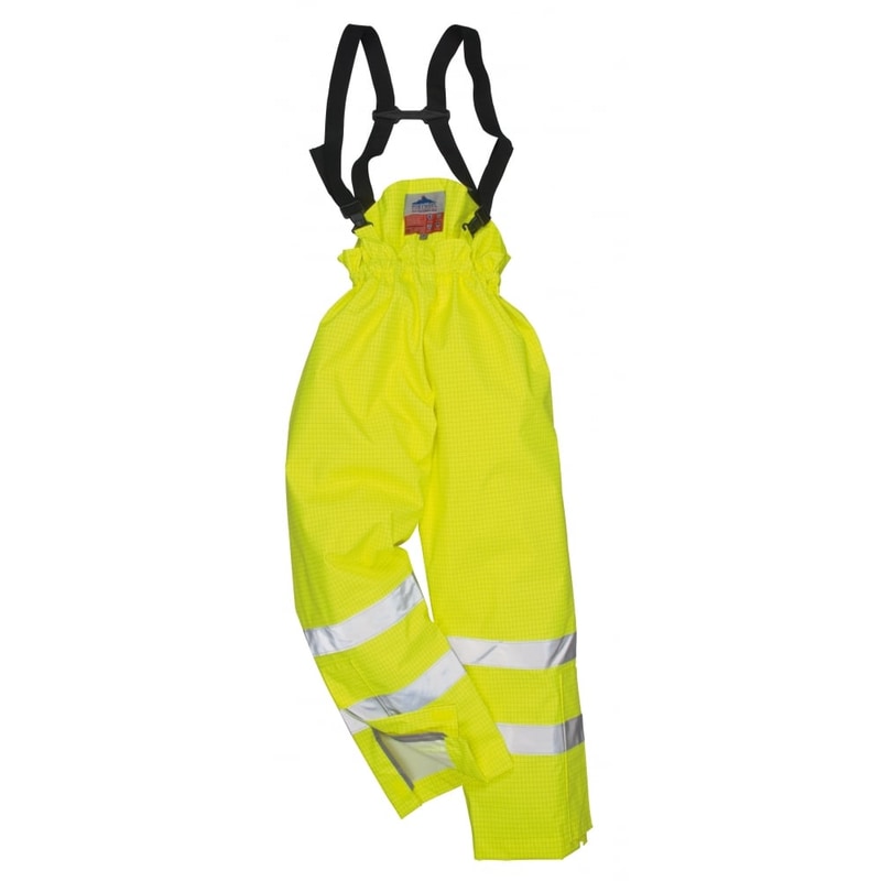 Bizflame Rain Unlined - Hi-Vis Anti static FR Trouser