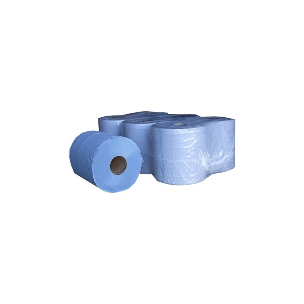 Blue 2 Ply Embossed Centre Feed Rolls Per/6