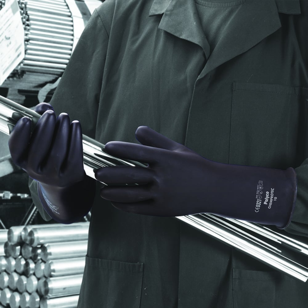 Chemprotec Heavyweight Unlined Natural Rubber Gloves