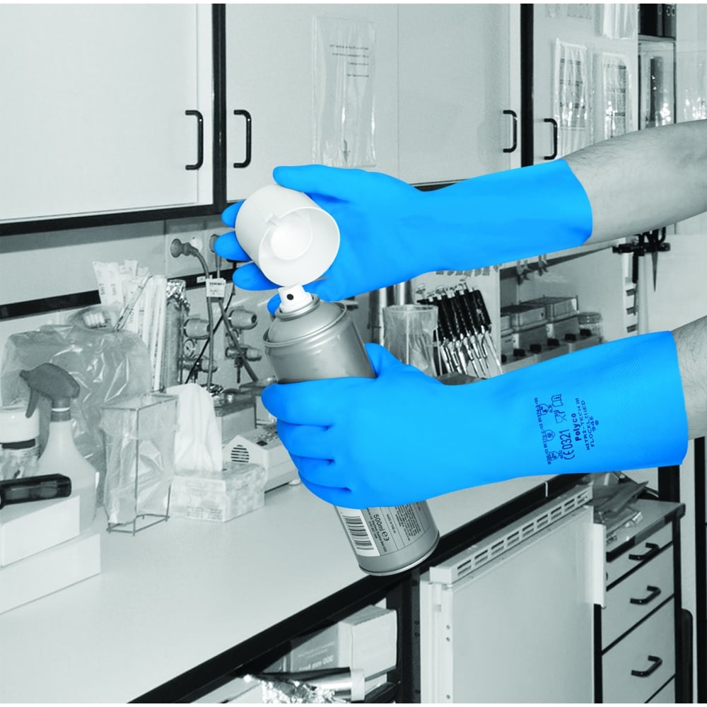 Nitri-Tech 3 Flock Lined Nitrile Synthetic Rubber Gloves