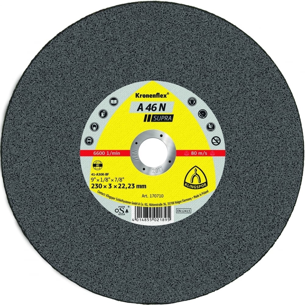 Kronenflex A46N Supra Cutting Discs For Aluminium Per/25