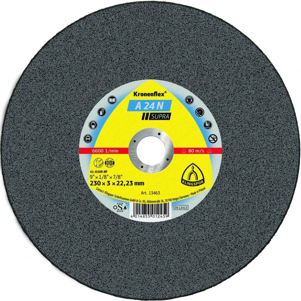 Kronenflex A24N Supra Cutting Discs For Stainless Steel Per/25