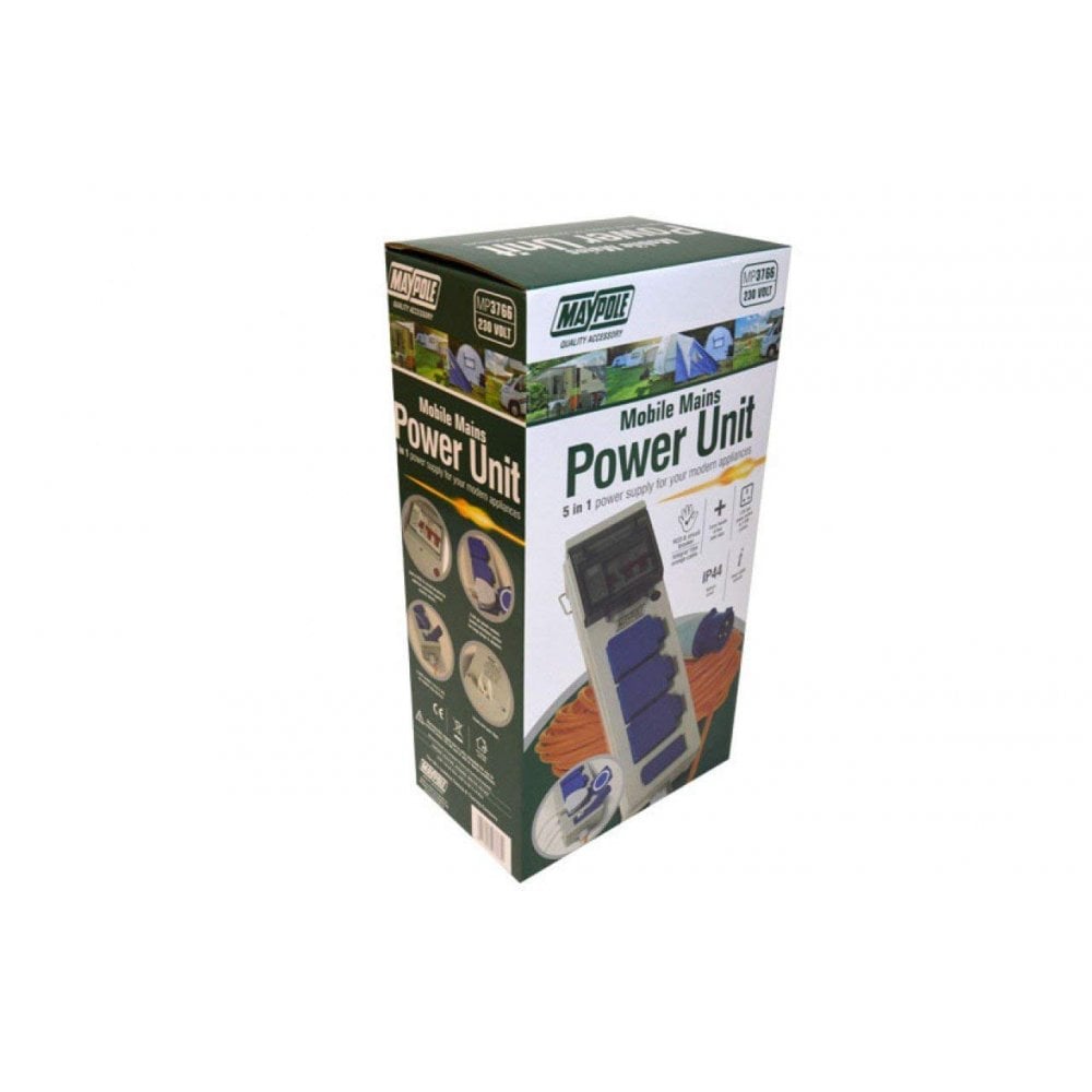 Maypole Mobile Mains Power Unit 230V 13A with USB
