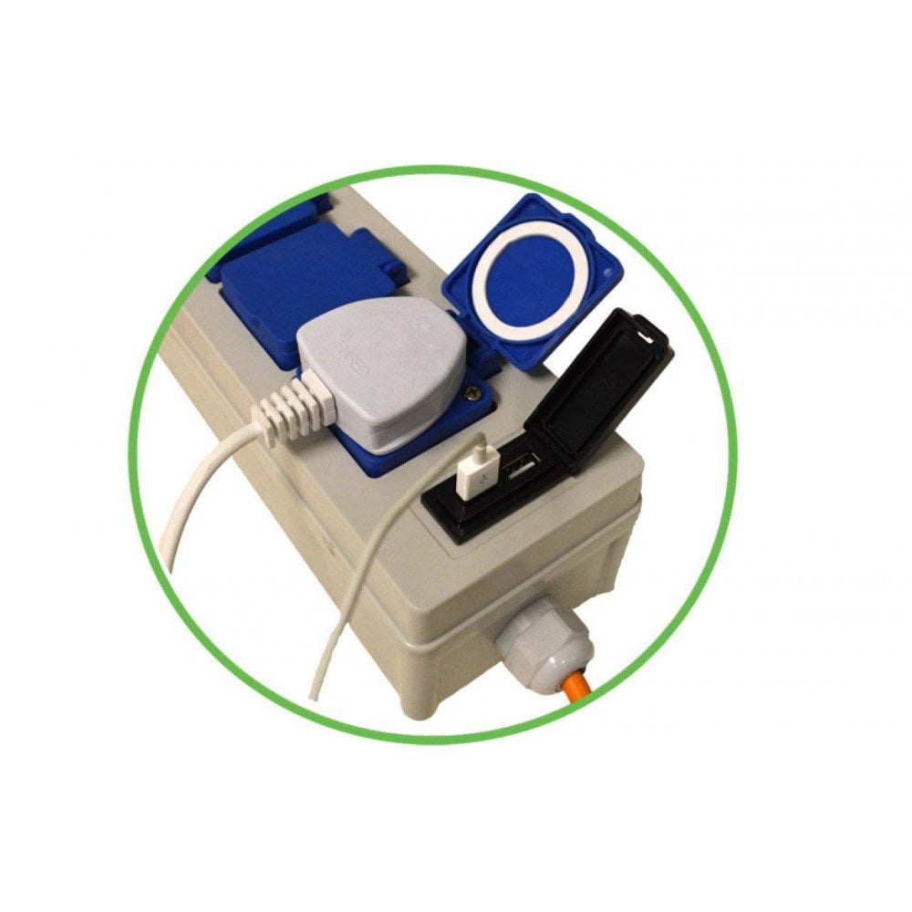 Maypole Mobile Mains Power Unit 230V 13A with USB