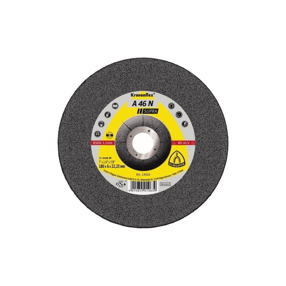 Kronenflex A46N Supra Grinding Discs For Aluminium Per/10