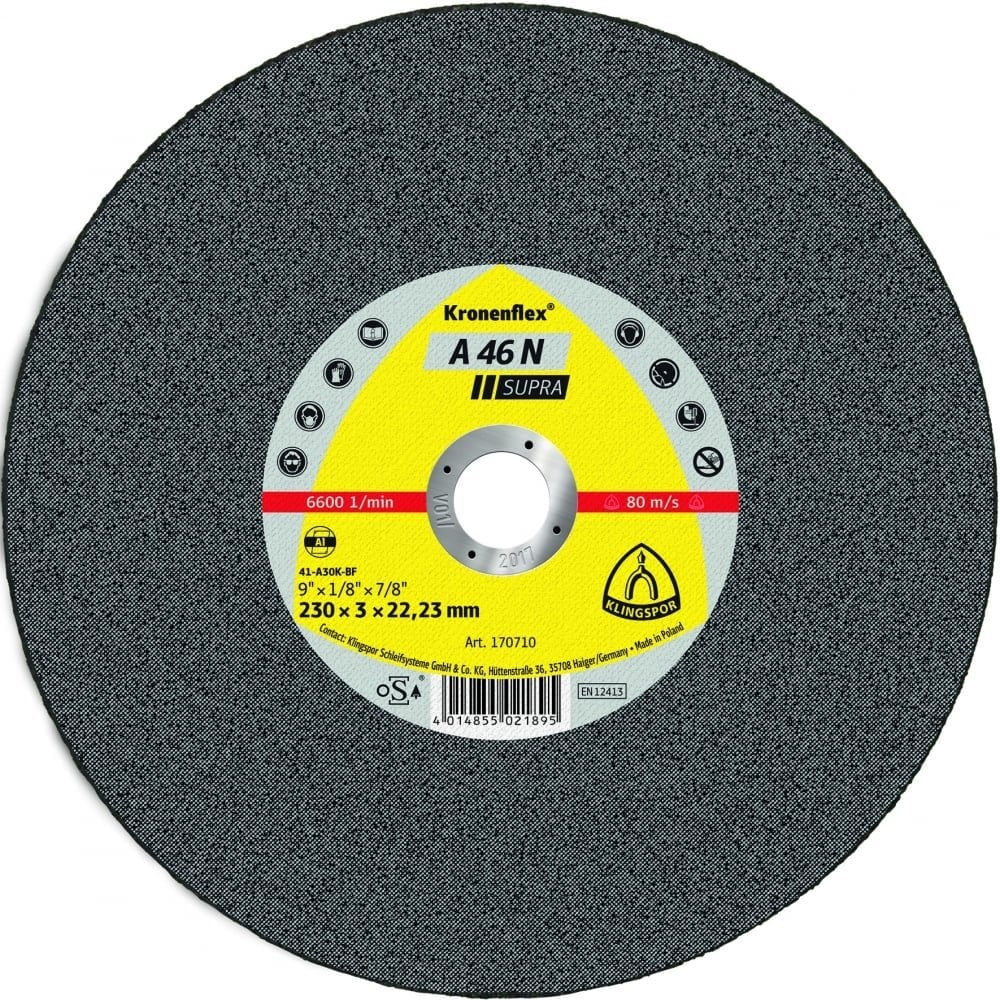Kronenflex A46N Supra Grinding Discs For Aluminium Per/10