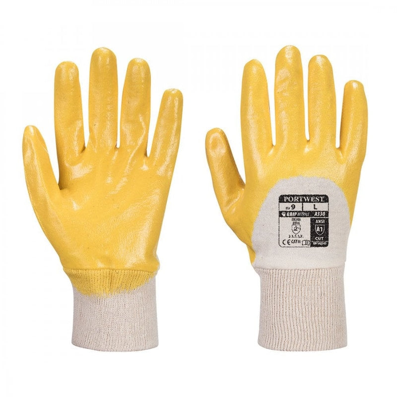 Nitrile Light Knitwrist General Handling Grip Gloves