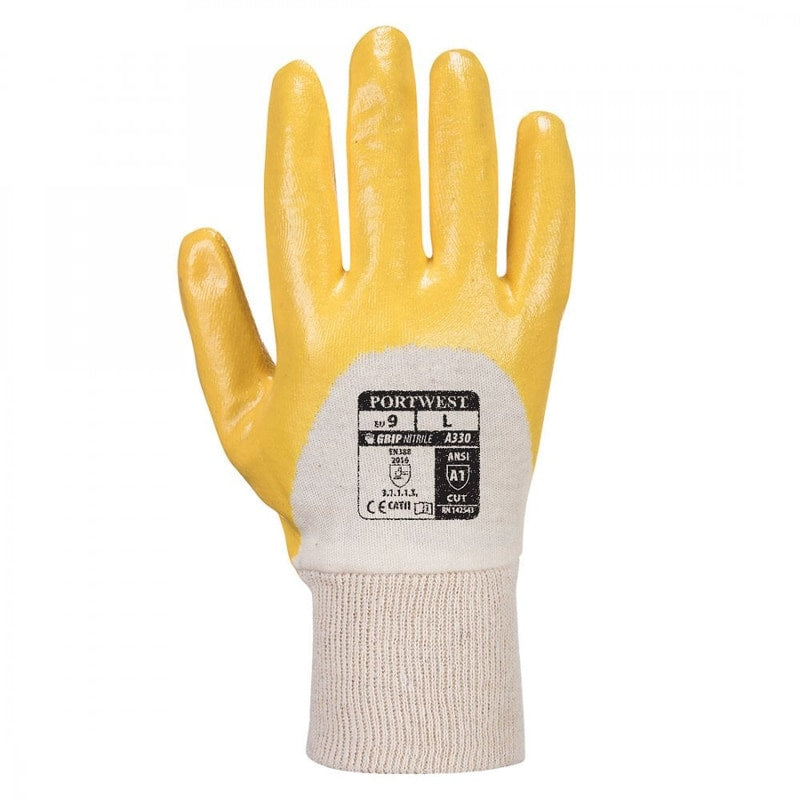 Nitrile Light Knitwrist General Handling Grip Gloves