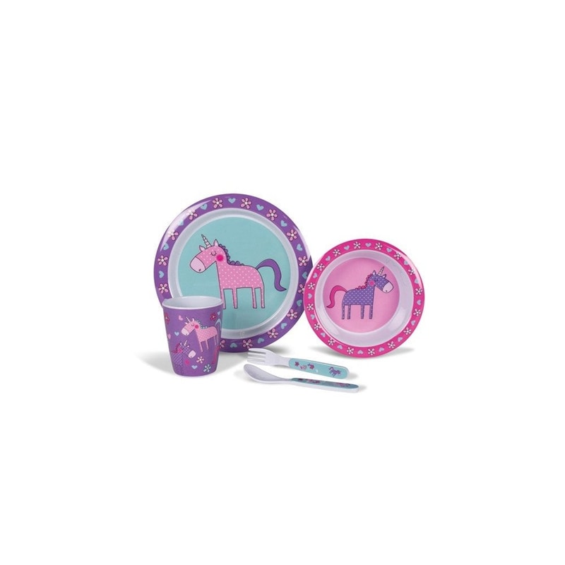 Unicorns Childrens Melamine 4-Piece Set