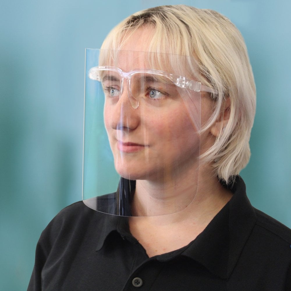 Face Shield Glasses with 5 Visors - Clear
