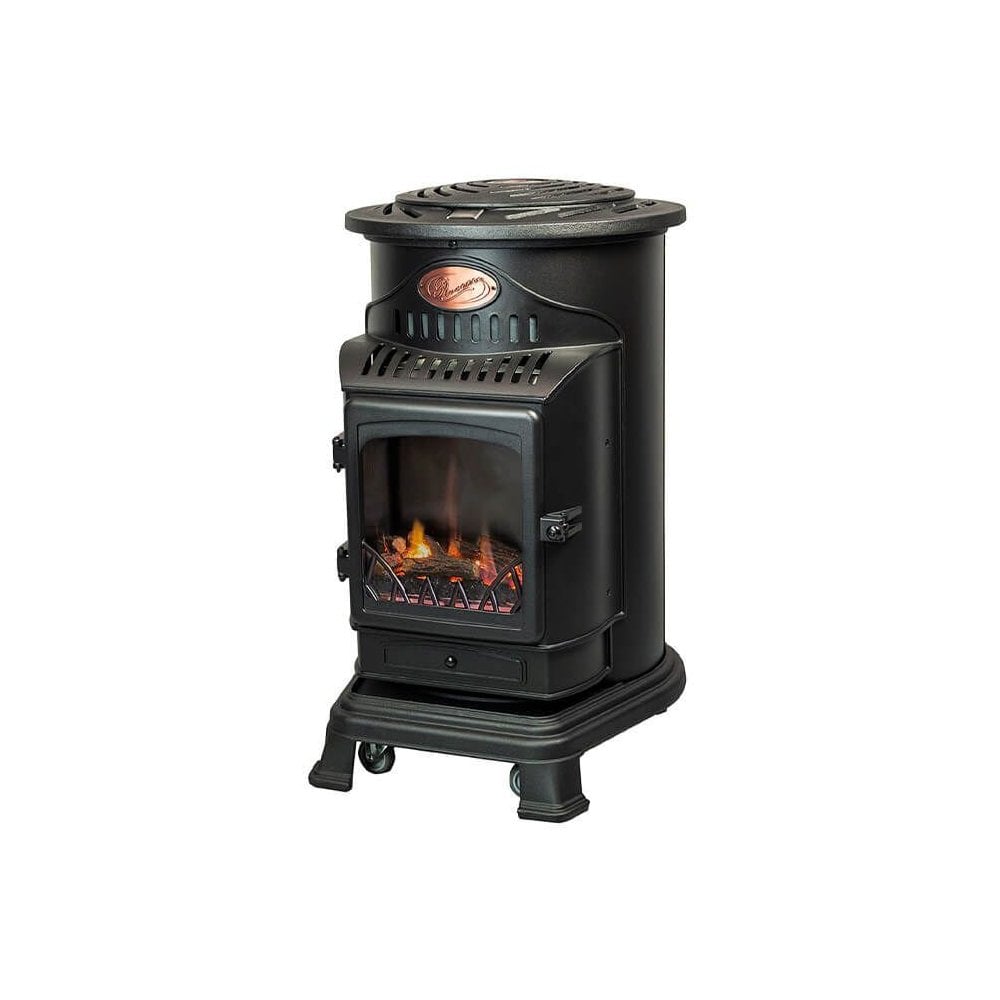 Matt Black Provence Living Flame Portable Calor Gas Stove