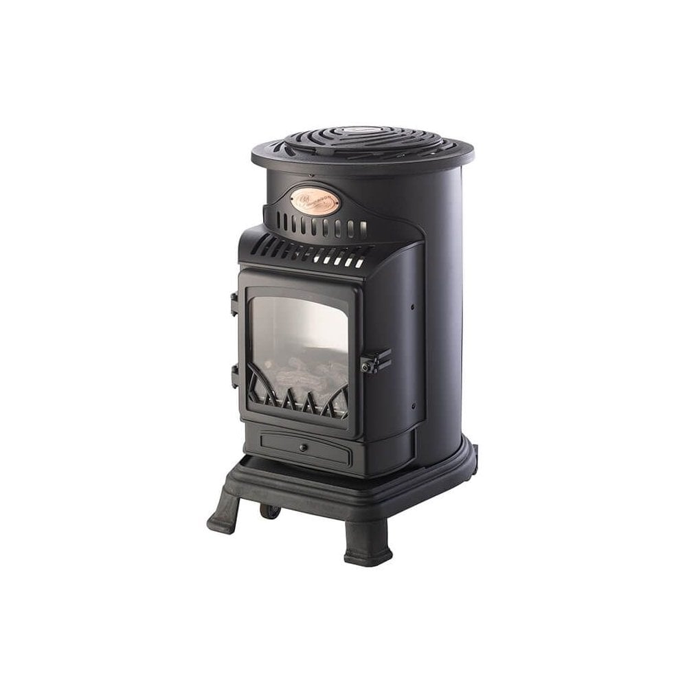 Matt Black Provence Living Flame Portable Calor Gas Stove