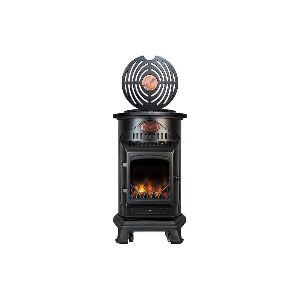 Matt Black Provence Living Flame Portable Calor Gas Stove