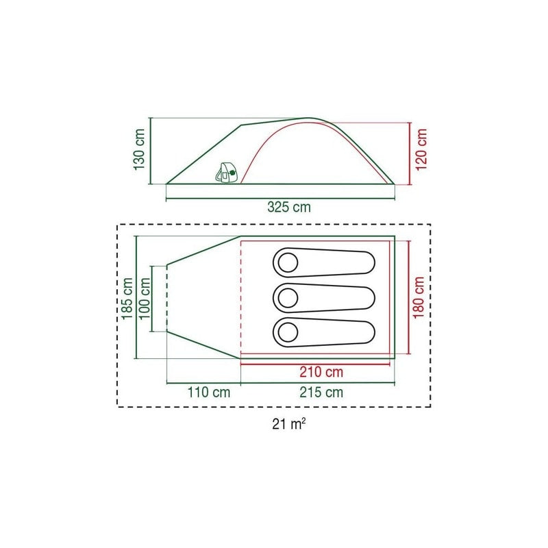 Darwin 3+ 3 Person Tent