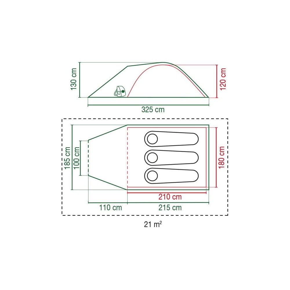 Darwin 3+ 3 Person Tent