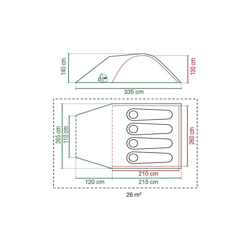 Darwin 4+ 4 Person Tent