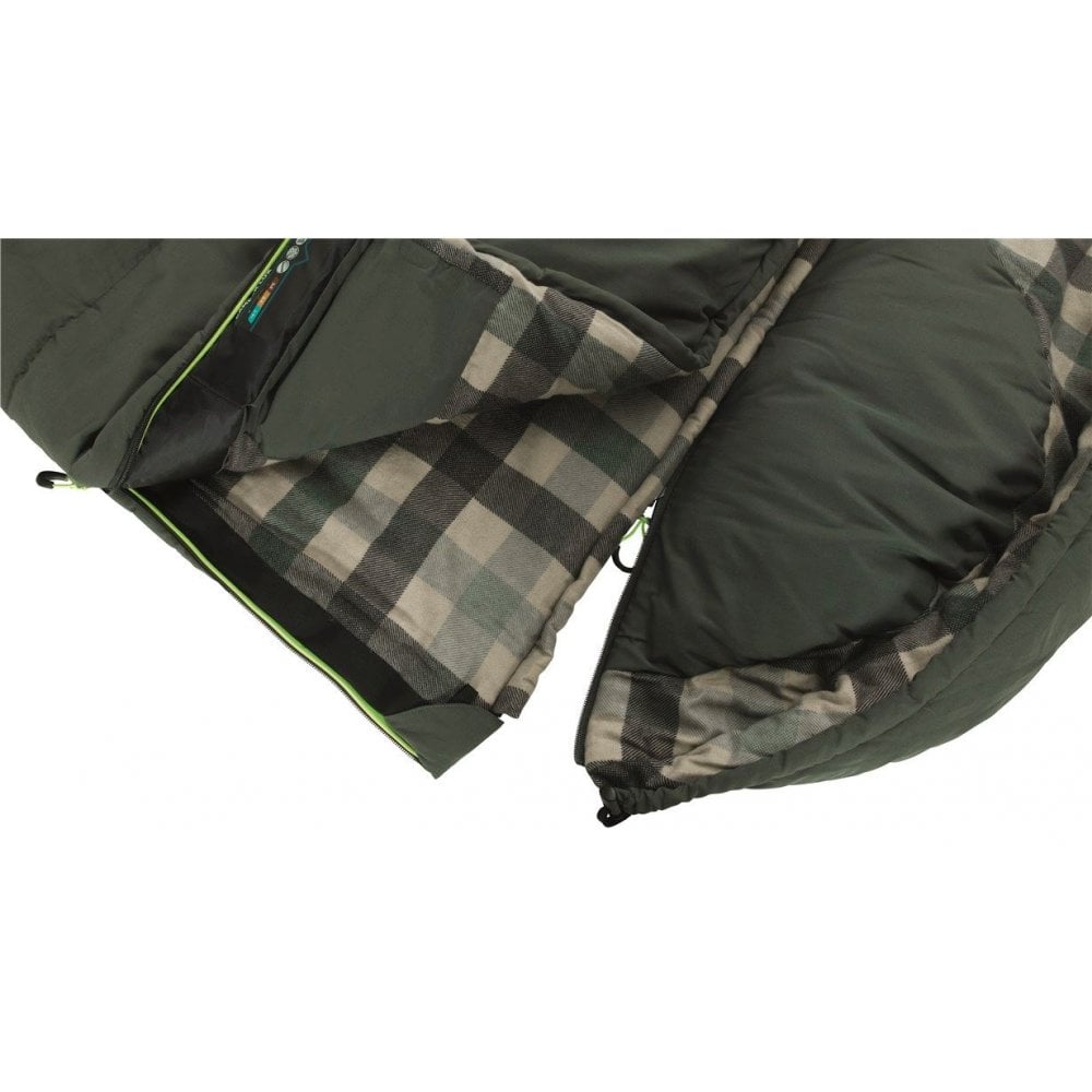 Camper Lux Double Sleeping Bag - Forest Green