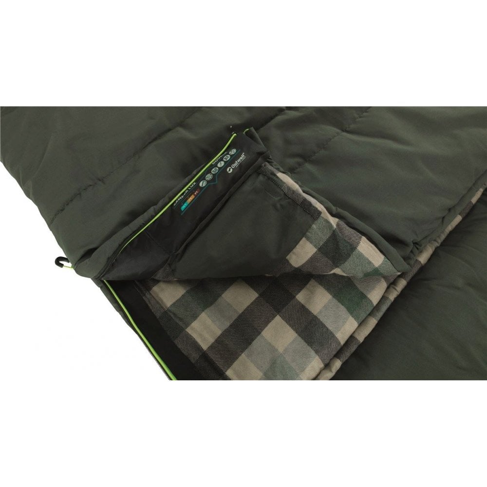 Camper Lux Double Sleeping Bag - Forest Green