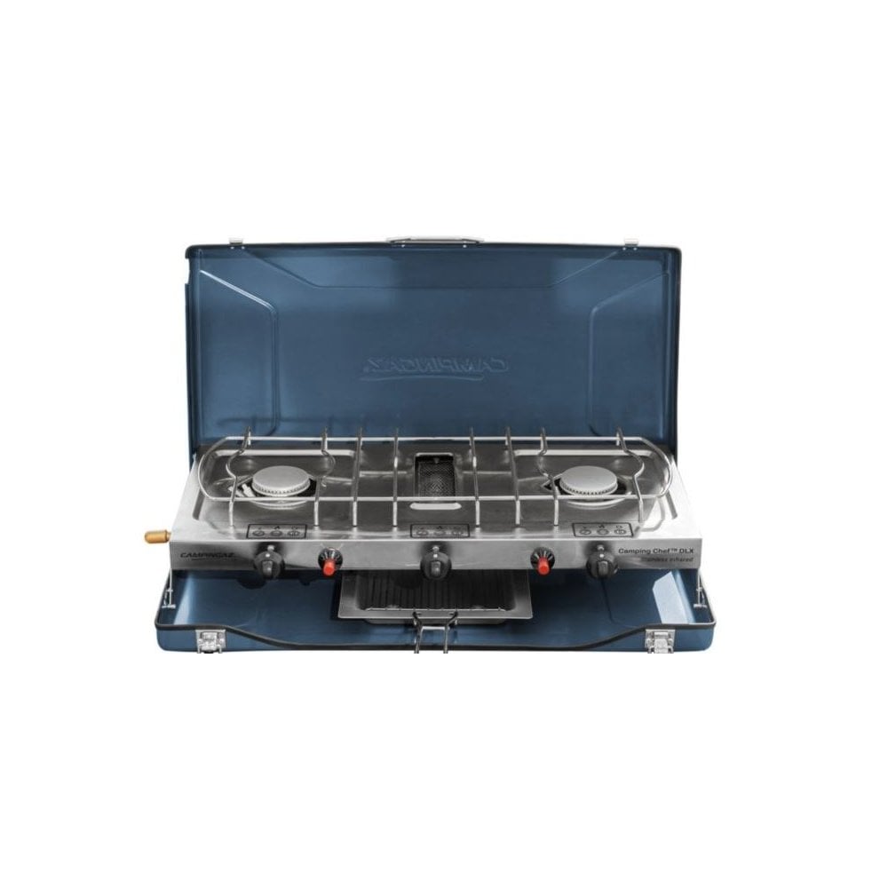 Camping Chef Deluxe Double Burner Stove W/ Grill