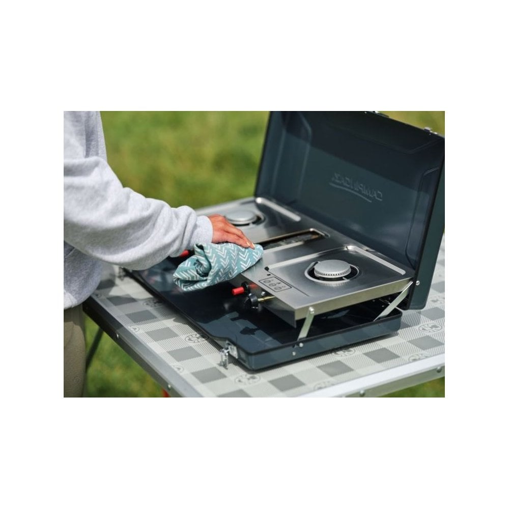 Camping Chef Deluxe Double Burner Stove W/ Grill