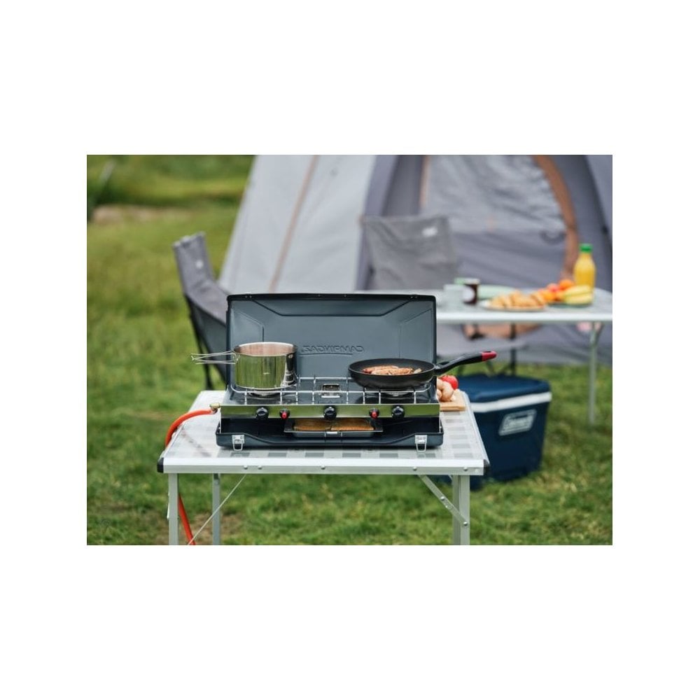 Camping Chef Deluxe Double Burner Stove W/ Grill