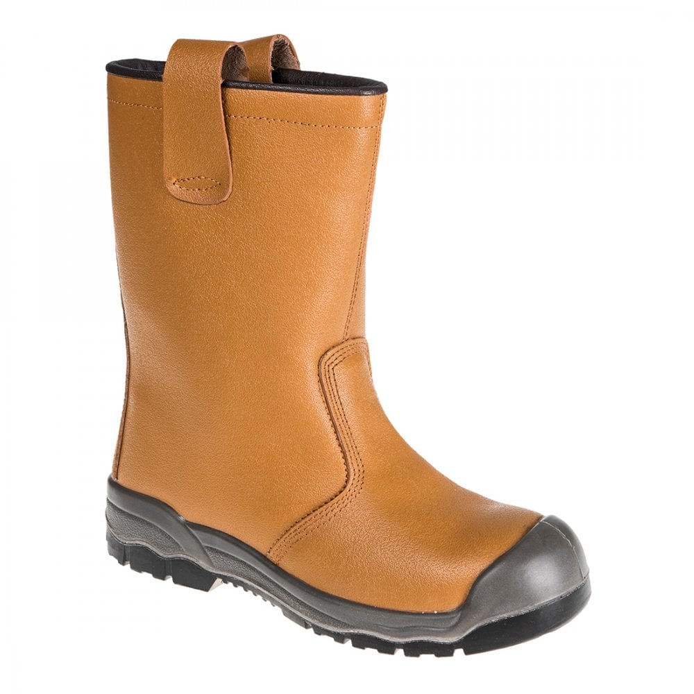 Tan Fur Lined Rigger With Scuff Cap