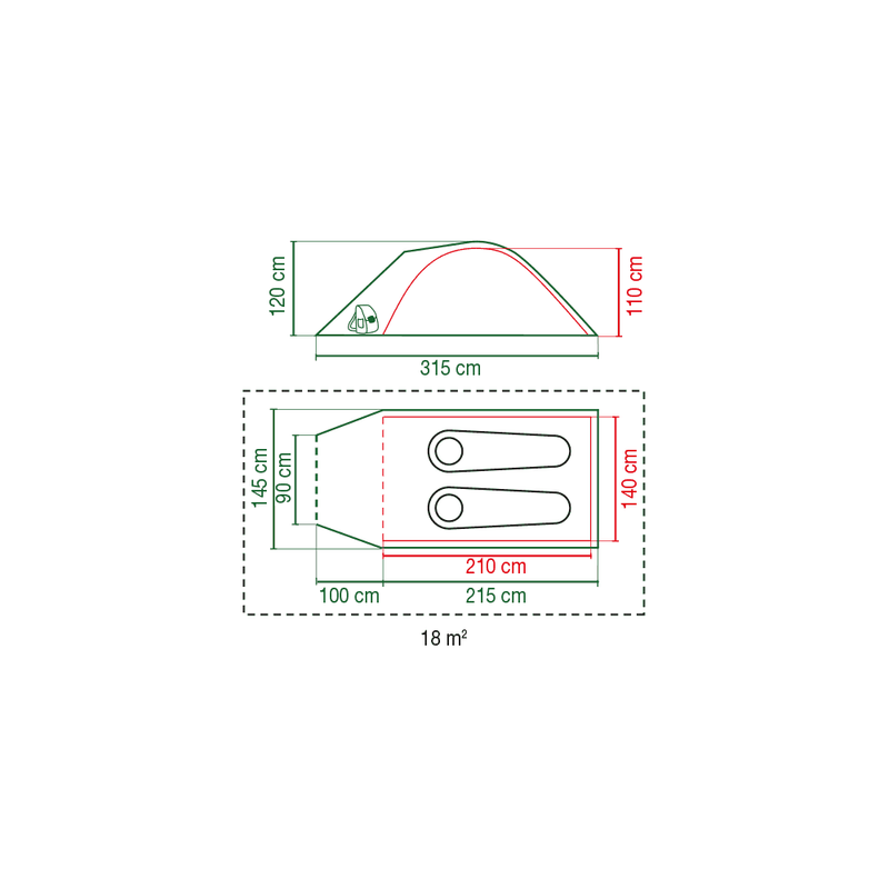 Darwin 2+ 2 Person Tent