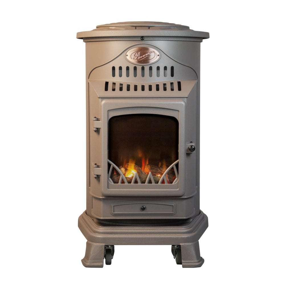 Rustic Brown Living Flame Calor Gas Provence Heater