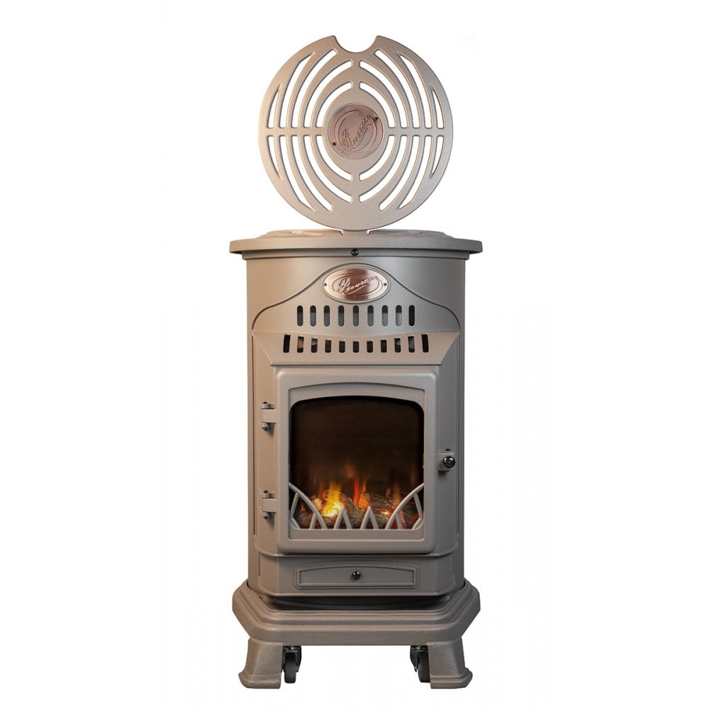 Rustic Brown Living Flame Calor Gas Provence Heater