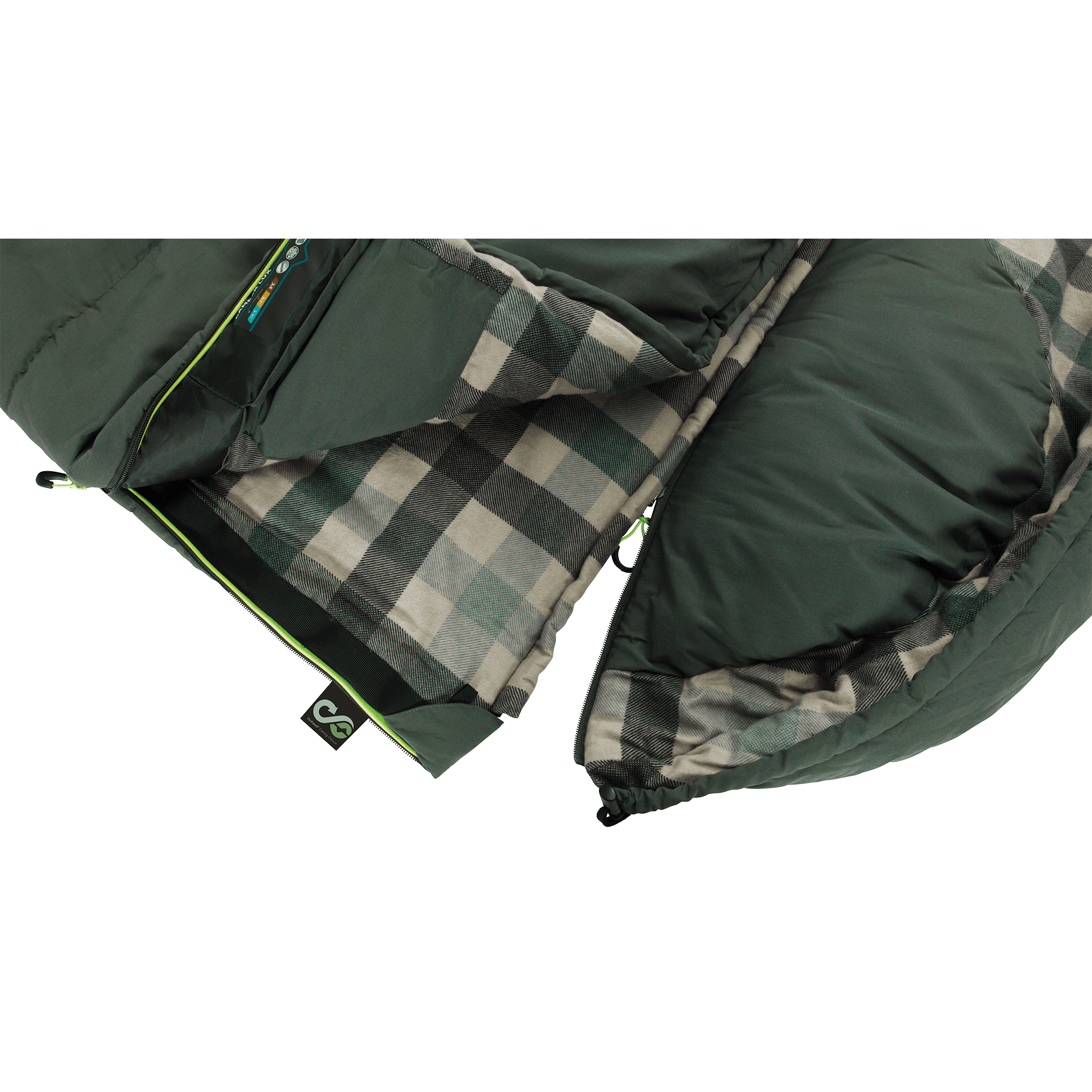 Camper Lux Double Sleeping Bag - Forest Green