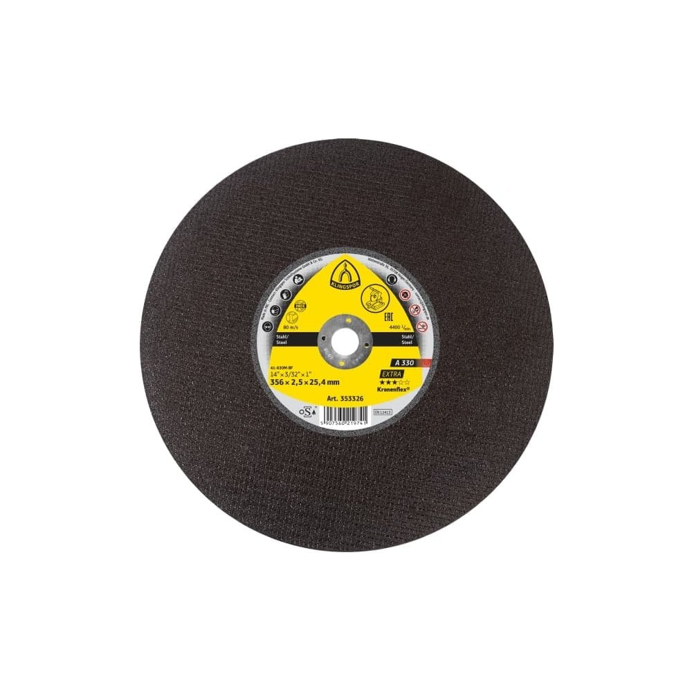 356 x 2.5 x 25.4mm A 330 Extra Large Cutting Disc Per/10