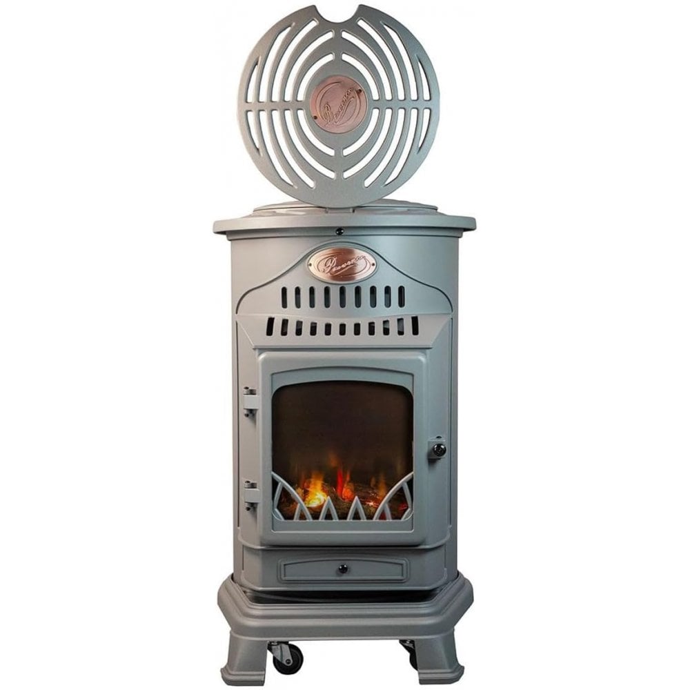Misty Grey Provence Living Flame Portable Calor Gas Stove