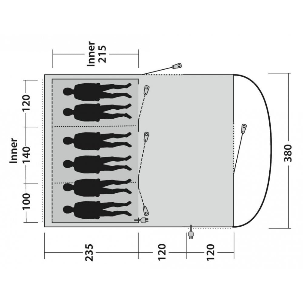 Sky 6 Person Tunnel Tent