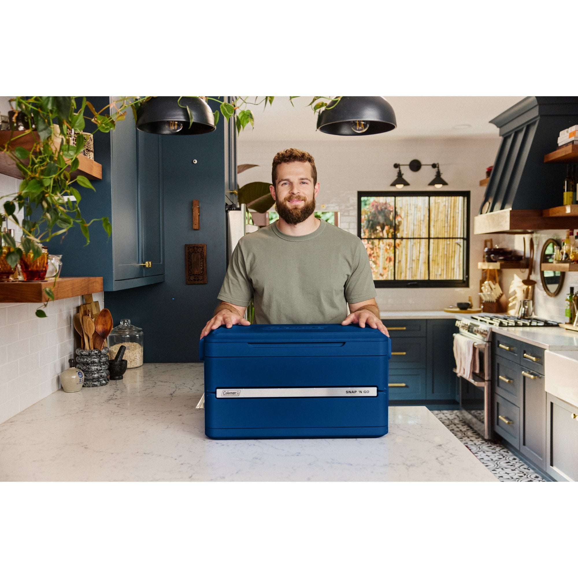 Snap ‘N Go Blue Sapphire 55QT Collapsible Cooler