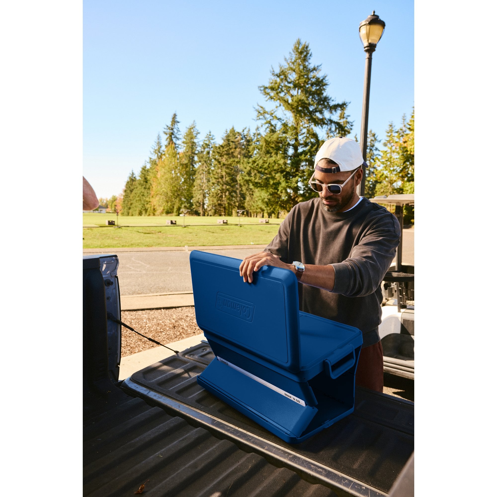 Snap ‘N Go Blue Sapphire 55QT Collapsible Cooler