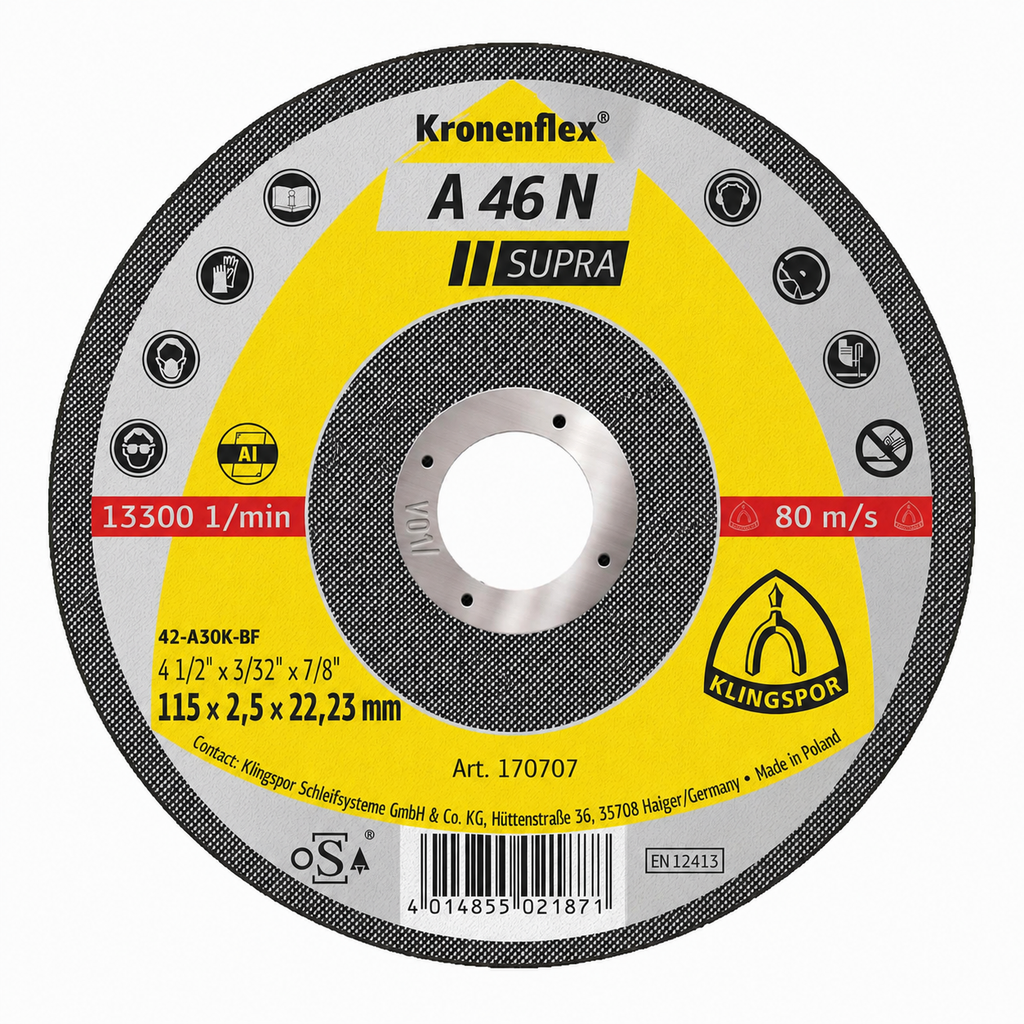 Kronenflex A46N Supra Cutting Discs For Aluminium Per/25