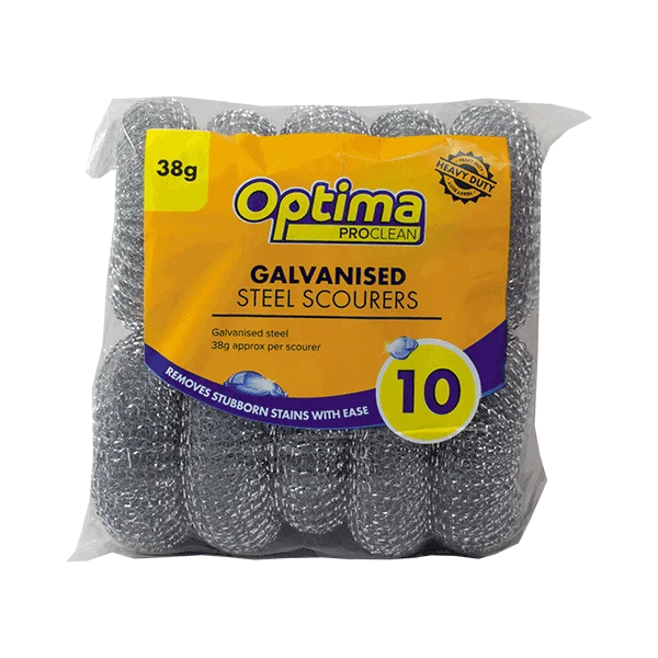 Optima Proclean Galvanised Steel Scourers Per/10