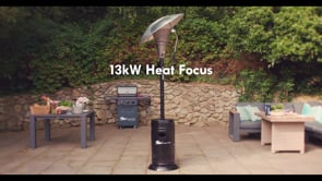 13Kw Heat Focus Patio Heater - Charcoal