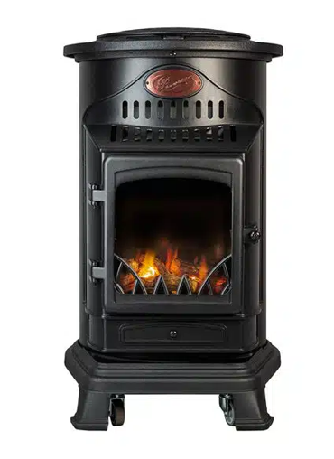 Matt Black Provence Living Flame Portable Calor Gas Stove
