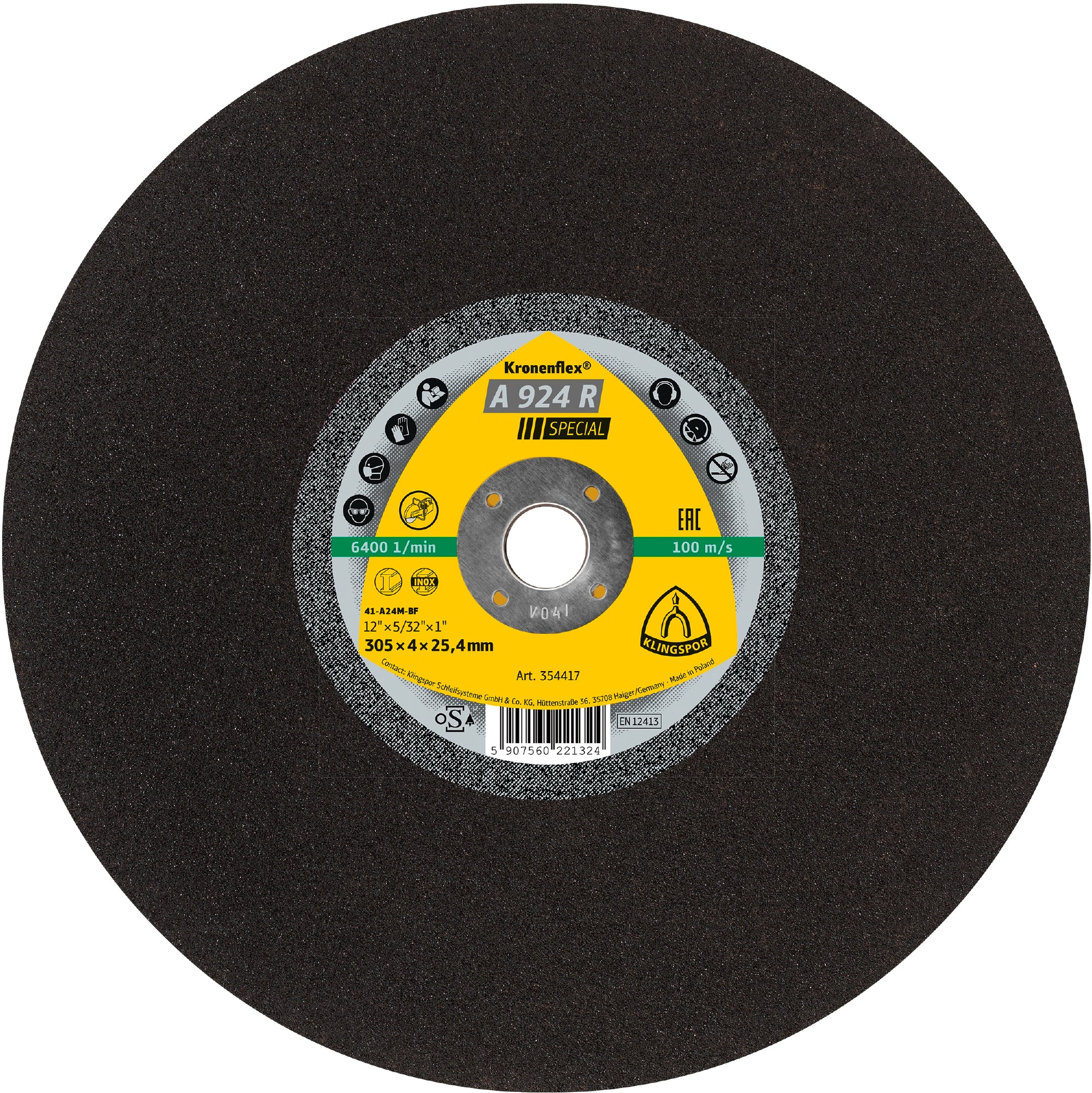 305 x 4 x 25.4mm A924R Special Large Cutting Discs Per/10