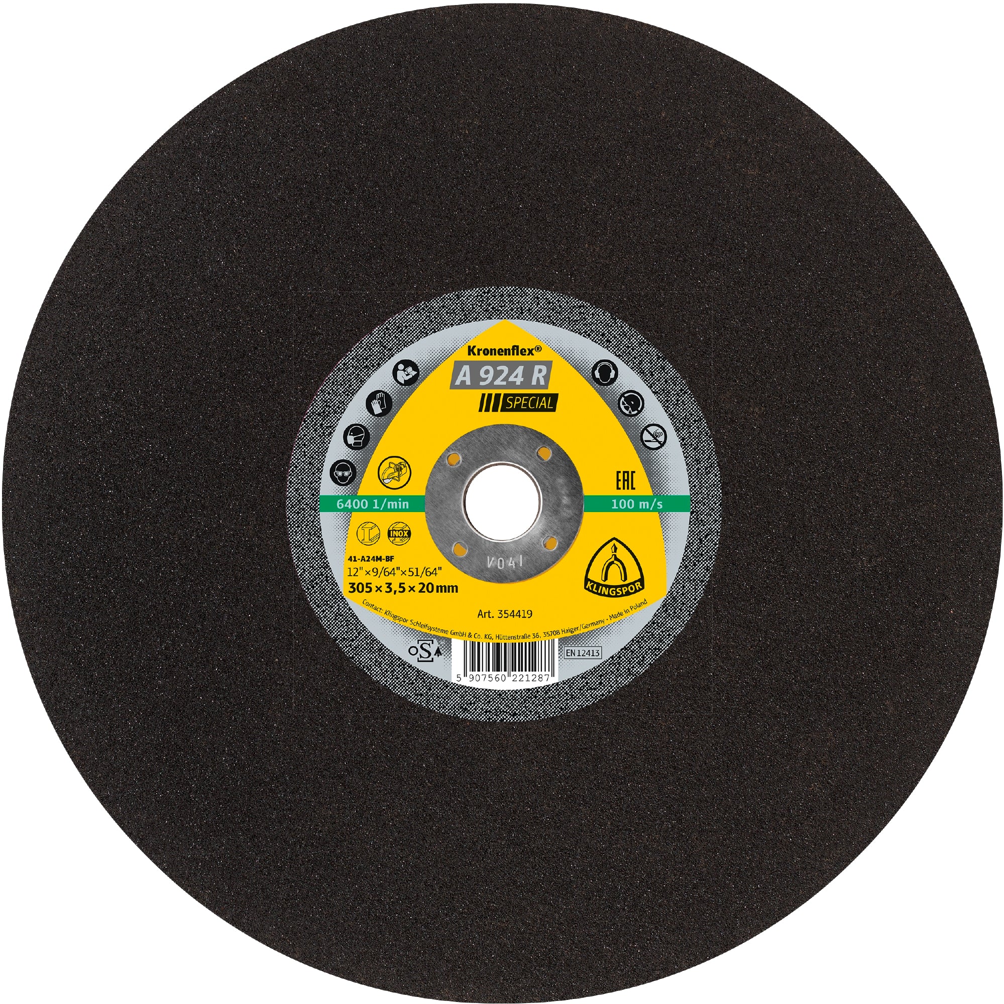 305 x 4 x 20mm A924R Special Large Cutting Discs Per/10